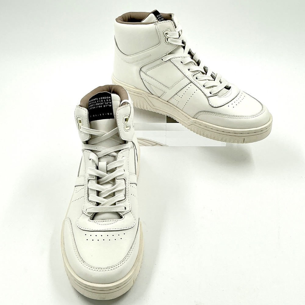 AllSaints Size Men 8 Women 11 EU 41 Pro High Top Leather Sneakers White NEW $199